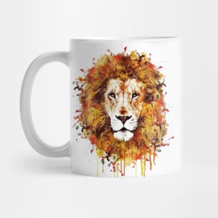 Watercolour Graffiti Lion Mug